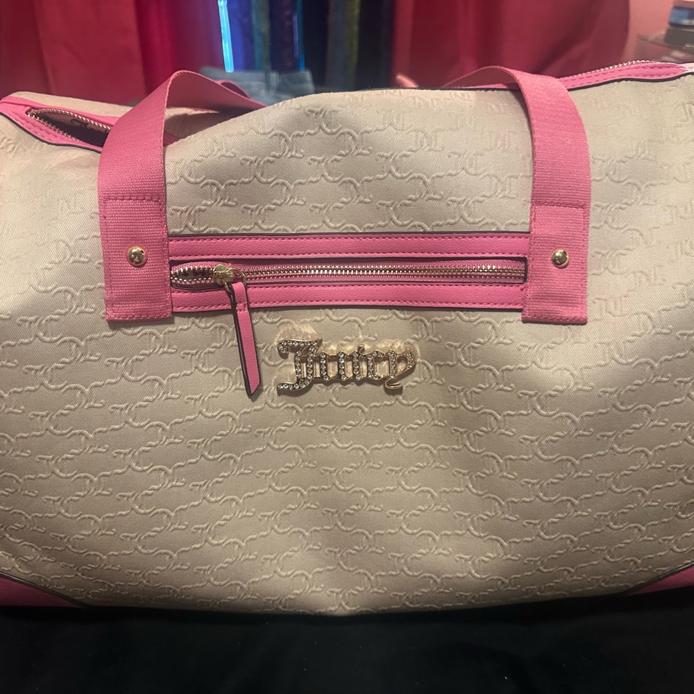 Juicy Couture Pink and Cream Travel Bag